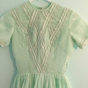 50s pastel mint juniors full dress